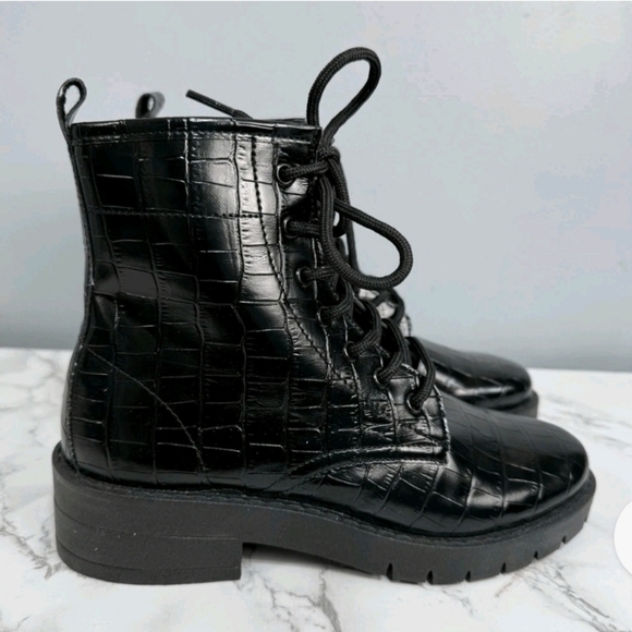 Topshop Women’s Combat Boots sz 38 Lace Up - Picture 8 of 8